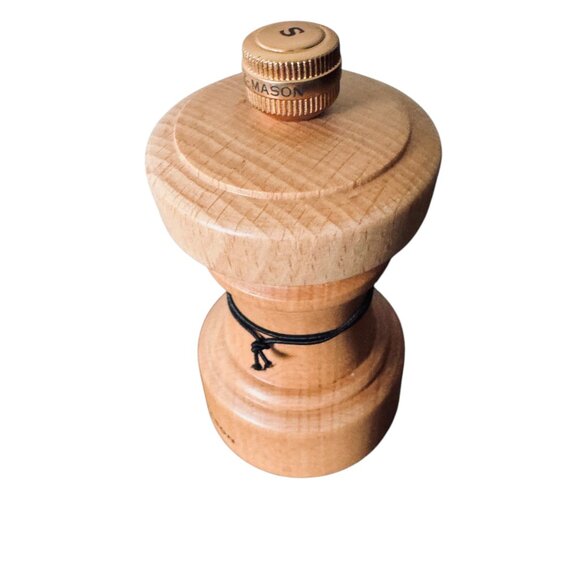 Cole & Mason Hoxton Salt Mill Grinder New Light Wood Manuel Adjustable - Picture 2 of 12